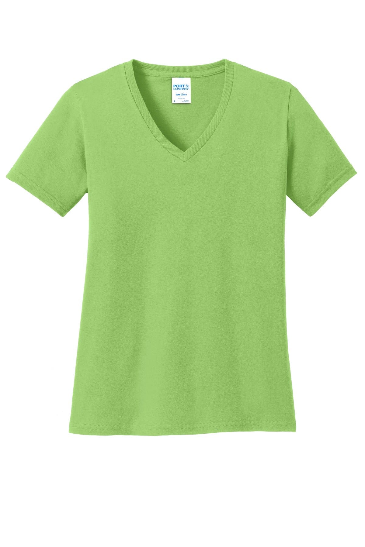 Port T-Shirts XS / Lime Port & Company ®  Ladies Core Cotton V-Neck Tee. LPC54V