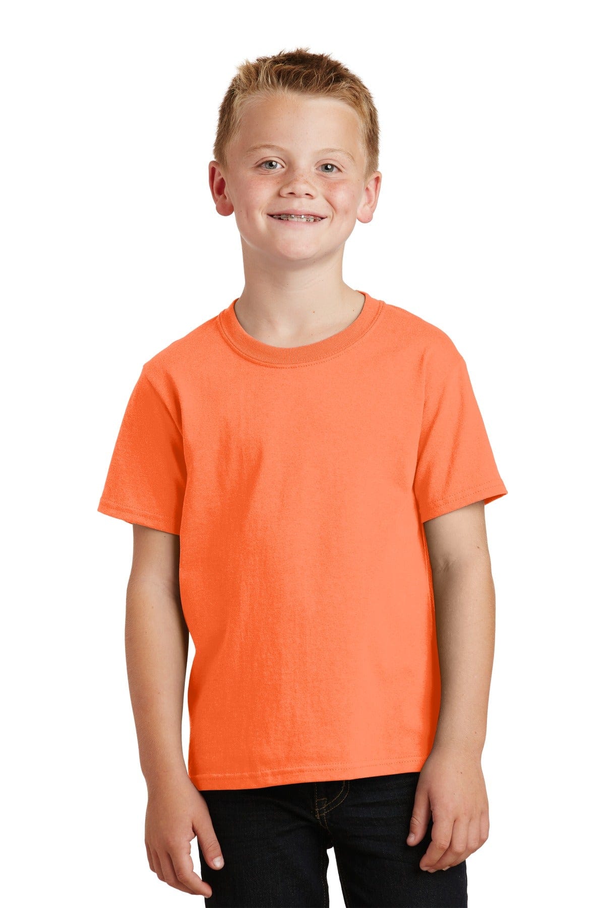 Port T-Shirts XS / Neon Orange Port & Company ®  - Youth Core Cotton Tee. PC54Y, Traditional Colors