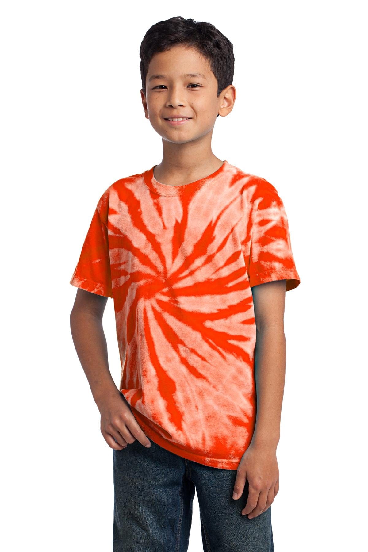 Port T-Shirts XS / Orange Port & Company ®  - Youth Tie-Dye Tee. PC147Y