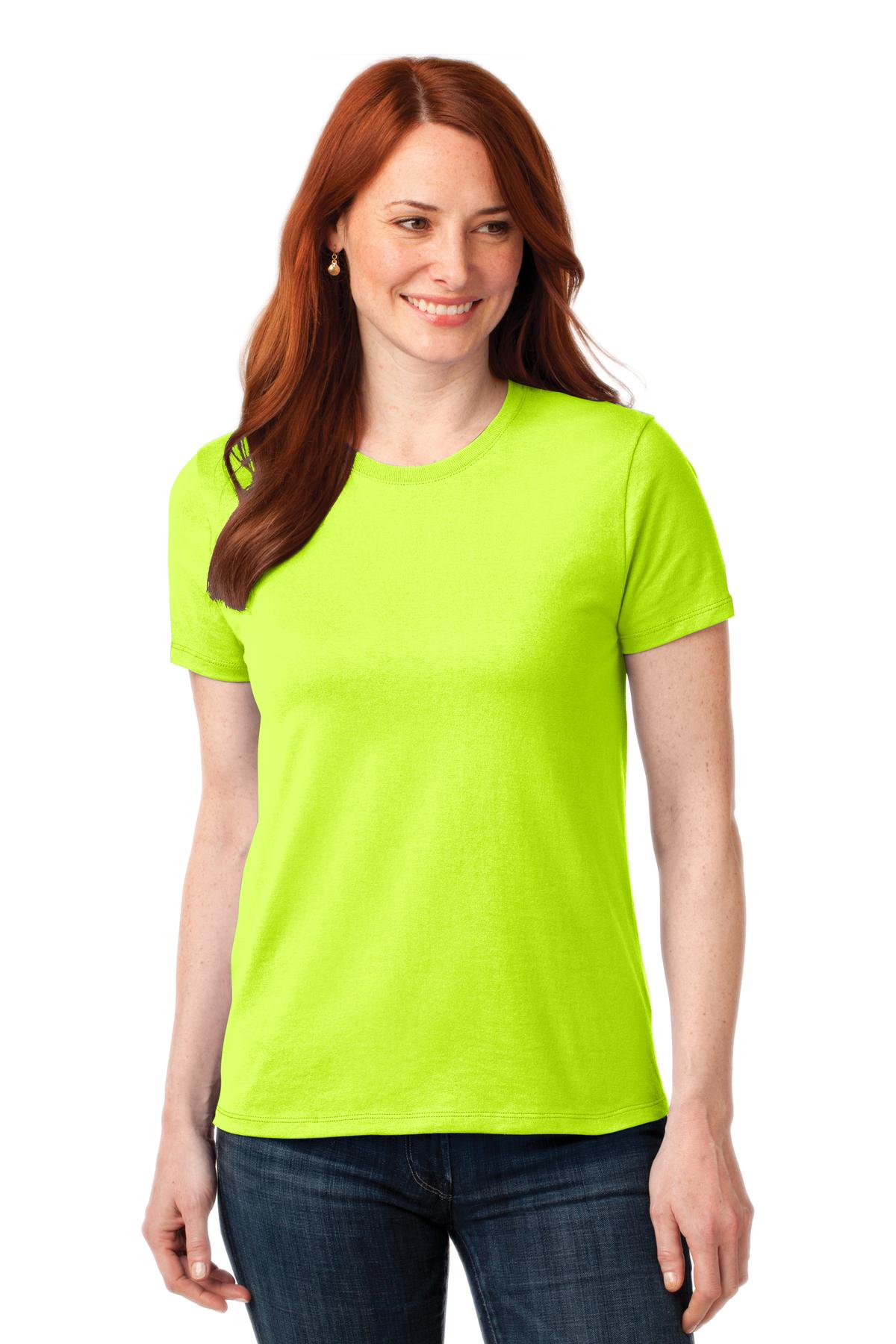 Port T-Shirts XS / Safety Green Port & Company ®  Ladies Core Blend Tee. LPC55