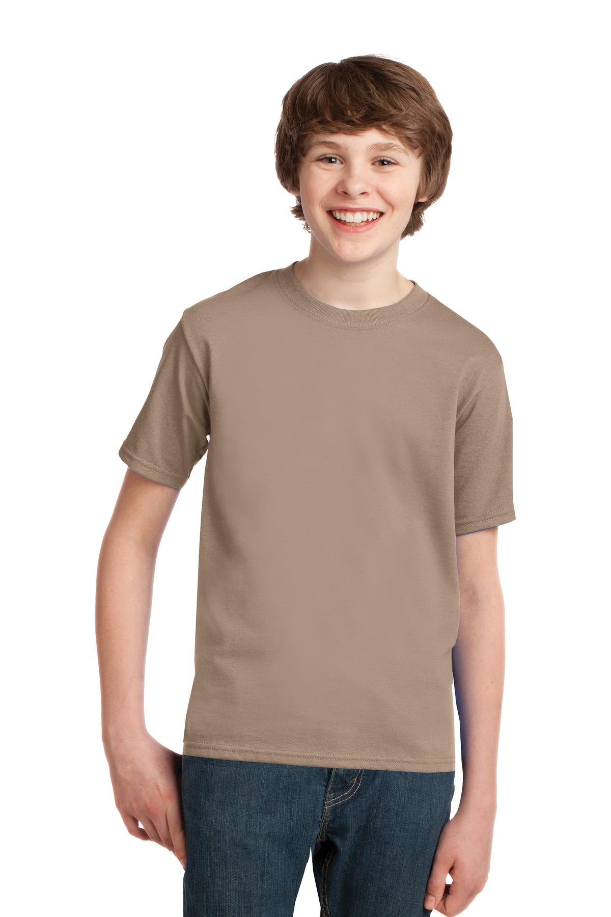 Port T-Shirts XS / Sand Port & Company ®  - Youth Essential Tee. PC61Y, Basic Colors