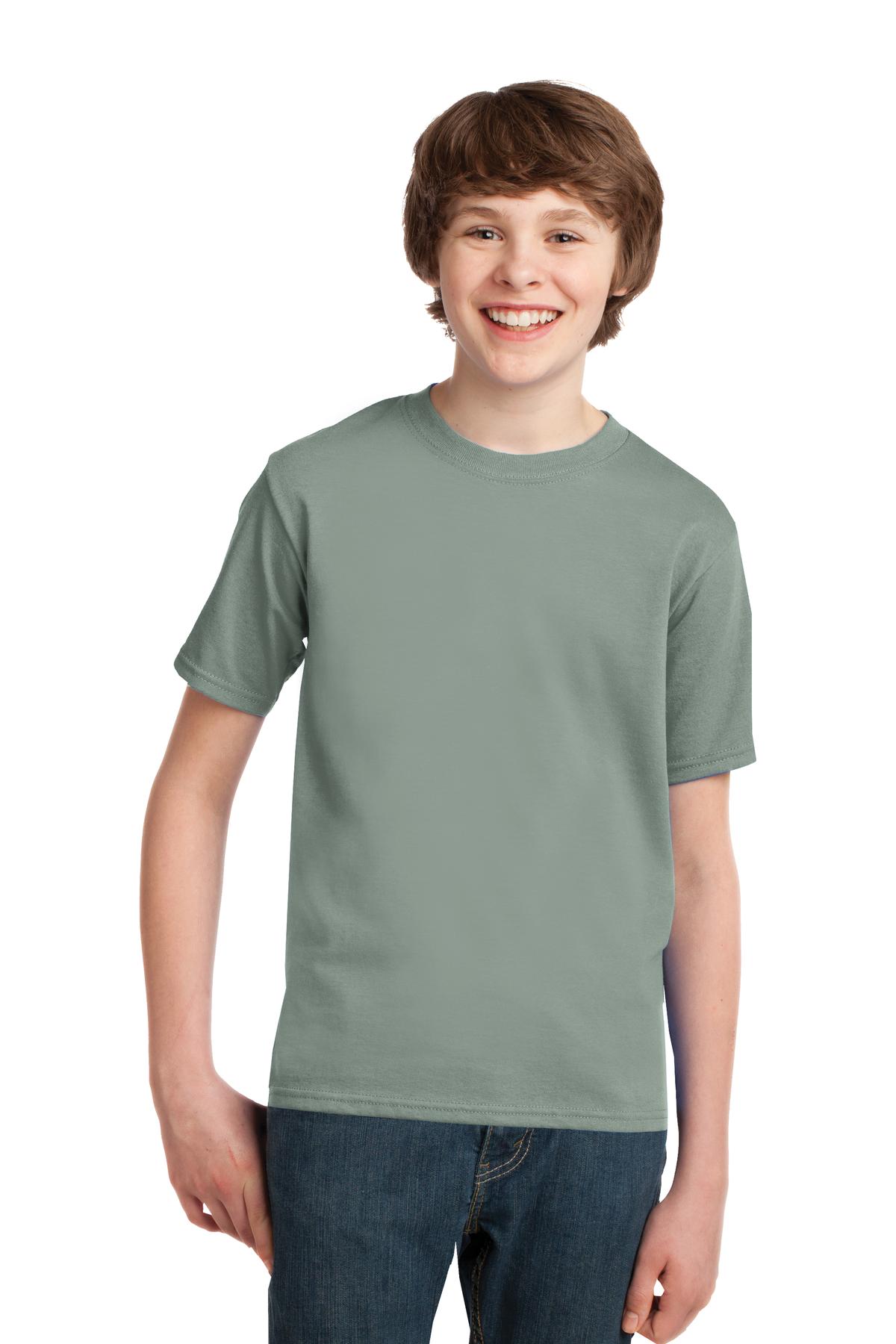 Port T-Shirts XS / Stonewashed Green Port & Company ®  - Youth Essential Tee. PC61Y, Basic Colors