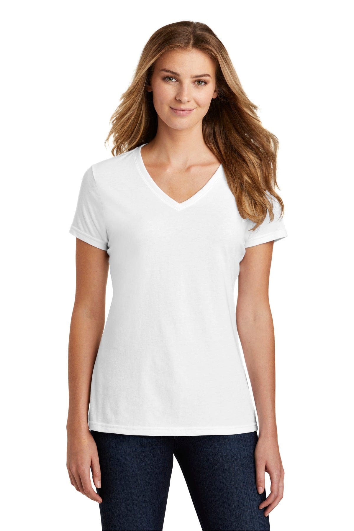 Port T-Shirts XS / White Port & Company  ®  Ladies Fan Favorite  ™  Blend V-Neck Tee. LPC455V