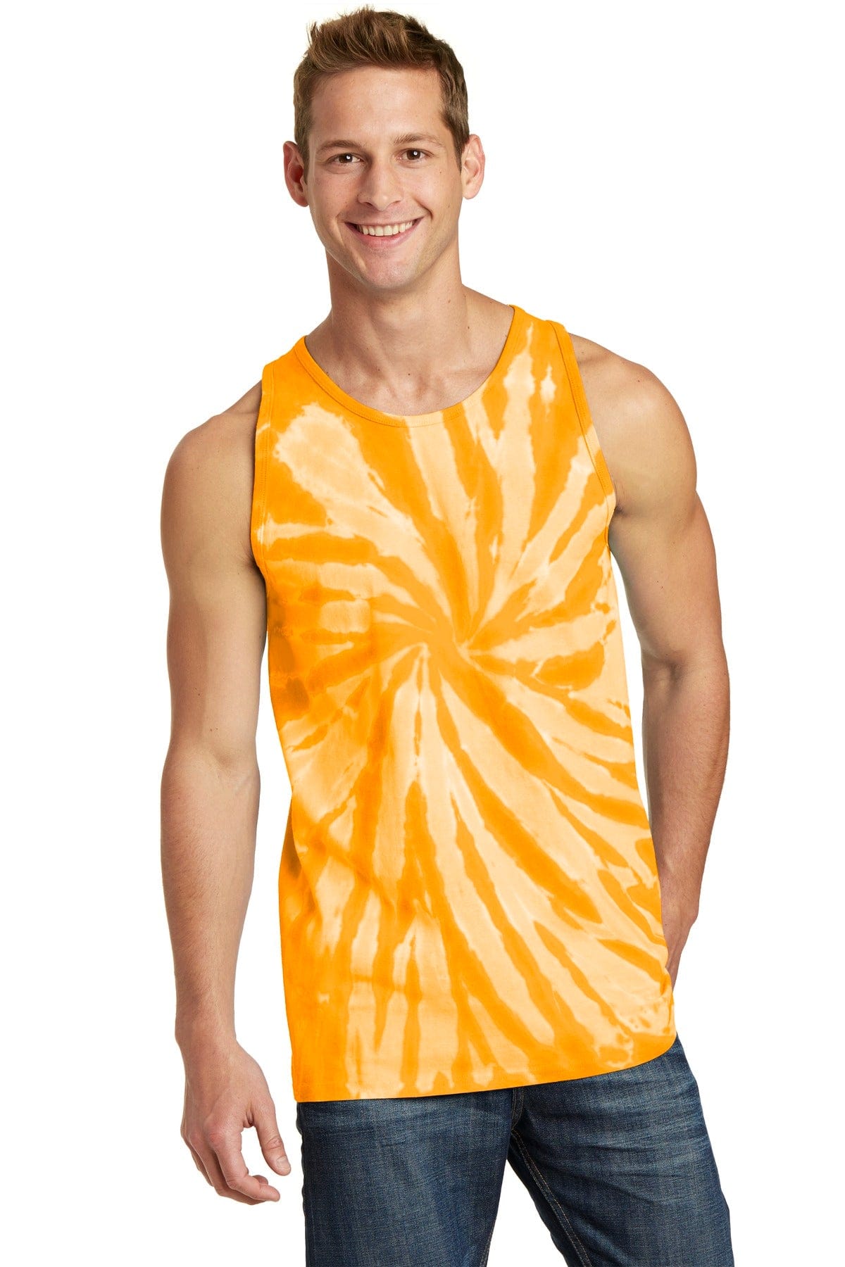 Port Tank Tops S / Gold Port & Company PC147TT: Tie-Dye Tank Top