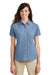 Port Woven Shirts Port & Company ®  - Ladies Short Sleeve Value Denim Shirt.  LSP11