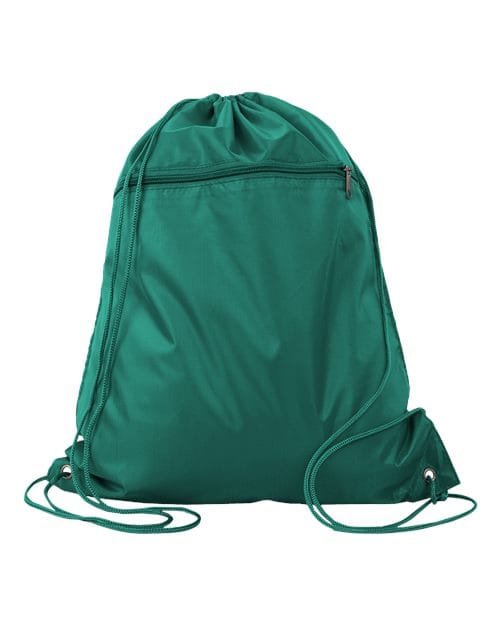 Q-Tees Q135200-Polyester Cinchpack in Kelly Green