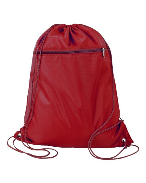 Q-Tees Q135200-Polyester Cinchpack in Maroon