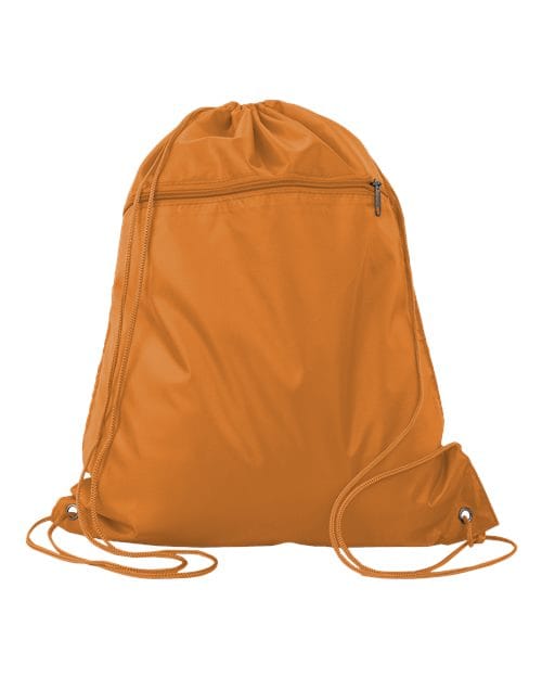 Q-Tees Q135200-Polyester Cinchpack in Orange