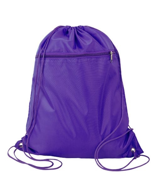 Q-Tees Q135200-Polyester Cinchpack in Purple