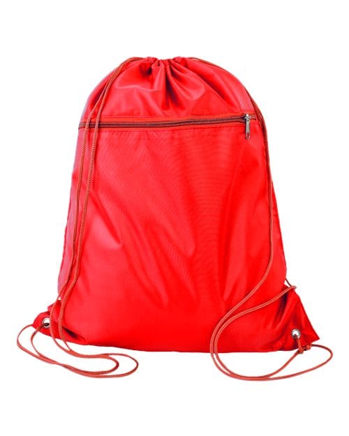 Q-Tees Q135200-Polyester Cinchpack in Red