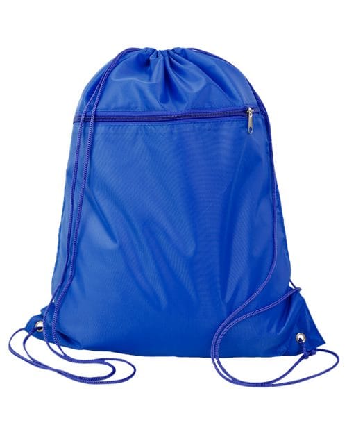 Q-Tees Q135200-Polyester Cinchpack in 