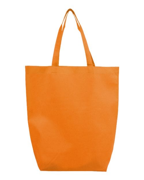 Q-Tees Q1251-Non-Woven Gusset Bottom Tote in Orange