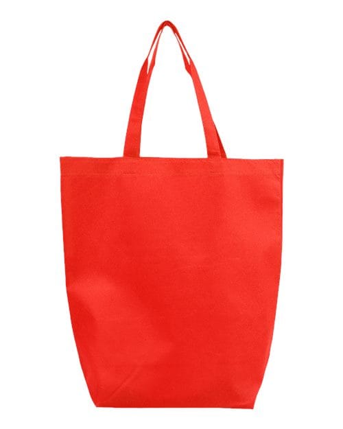 Q-Tees Q1251-Non-Woven Gusset Bottom Tote in Red