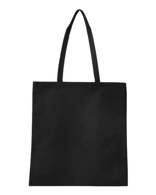 Q-Tees Q126300-Non-Woven Tote Bag in Black