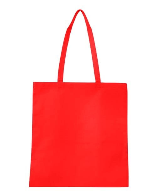 Q-Tees Q126300-Non-Woven Tote Bag in Red
