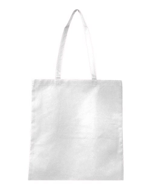 Q-Tees Q126300-Non-Woven Tote Bag in White