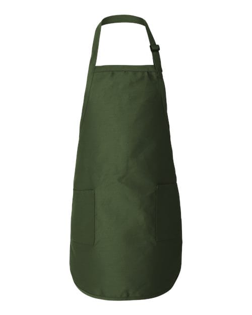 Q-Tees 4322 OSFA / Forest Q-Tees Q4350-Full-Length Apron with Pockets