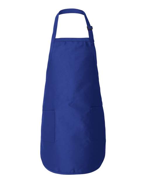 Q-Tees 4322 OSFA / Royal Q-Tees Q4350-Full-Length Apron with Pockets