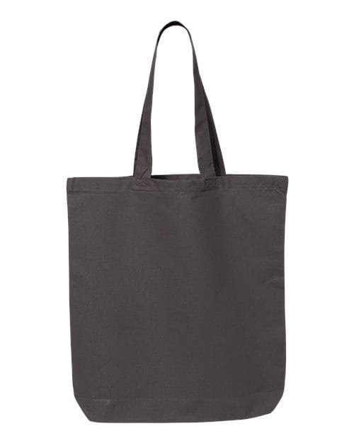 Q-Tees 4325 OSFA / Charcoal Q-Tees QTBG-12L Economical Tote