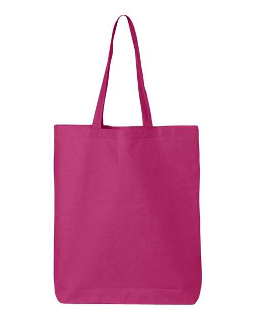Q-Tees 4325 OSFA / Hot Pink Q-Tees QTBG-12L Economical Tote
