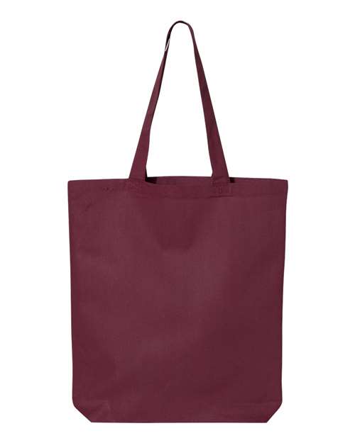 Q-Tees 4325 OSFA / Maroon Q-Tees QTBG-12L Economical Tote