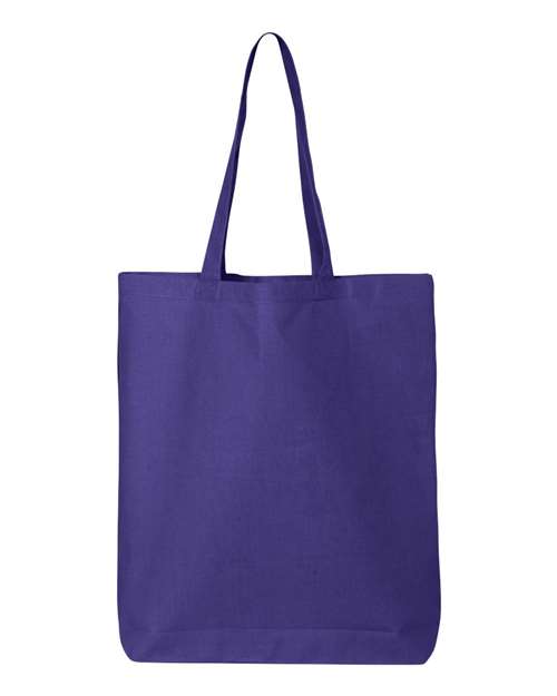 Q-Tees 4325 OSFA / Purple Q-Tees QTBG-12L Economical Tote