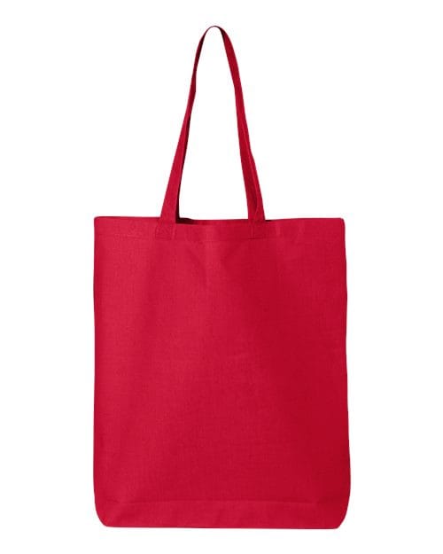 Q-Tees 4325 OSFA / Red Q-Tees QTBG-12L Economical Tote