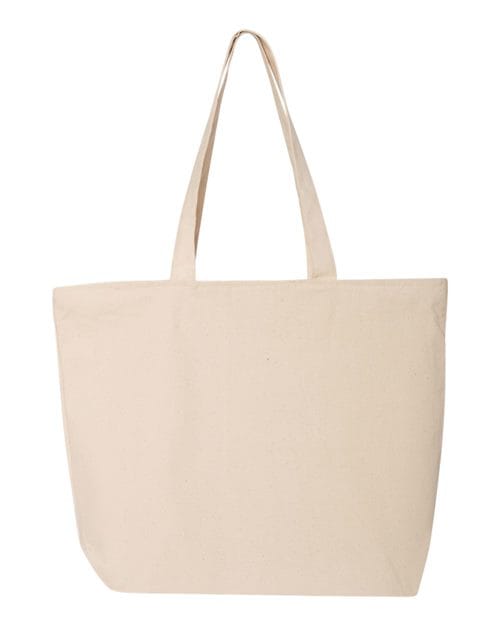 Q-Tees 4327 Q-Tees Q611-25L Zippered Tote