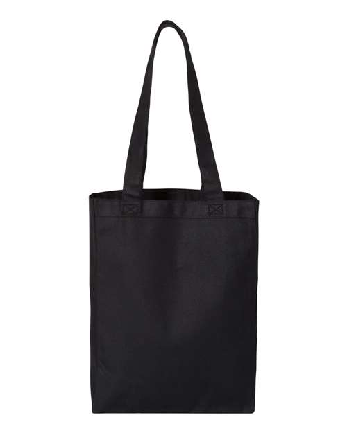 Q-Tees 5848 OSFA / Black Q-Tees Q1000-12L Gussetted Shopping Bag