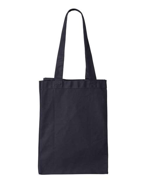 Q-Tees Q1000-12L Gussetted Shopping Bag in Navy