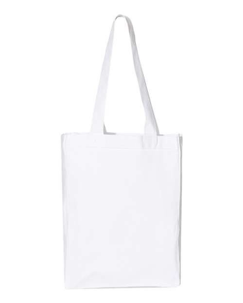 Q-Tees Q1000-12L Gussetted Shopping Bag in White