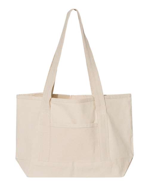 Q-Tees Q125800-20L Small Deluxe Tote in Natural/ Natural