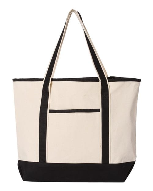 Q-Tees Q1500-34.6L Large Canvas Deluxe Tote in 