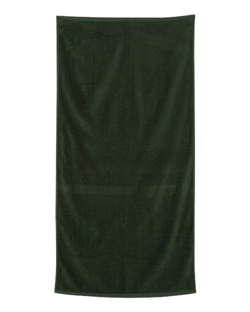 Q-Tees 8148 OSFA / Forest Q-Tees QV3060-Velour Beach Towel
