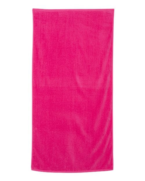 Q-Tees 8148 OSFA / Hot Pink Q-Tees QV3060-Velour Beach Towel