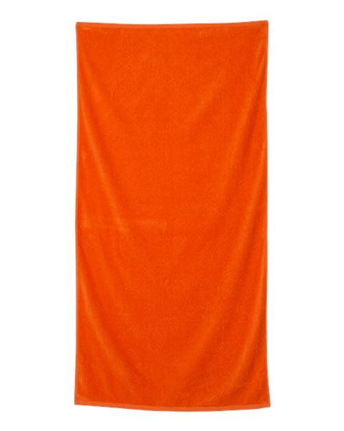 Q-Tees 8148 OSFA / Orange Q-Tees QV3060-Velour Beach Towel