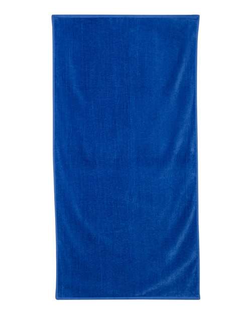 Q-Tees 8148 OSFA / Royal Q-Tees QV3060-Velour Beach Towel