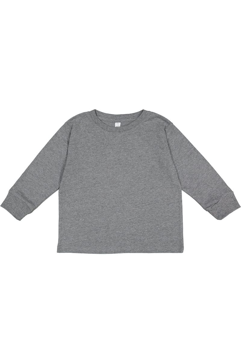 Rabbit Skins Infant/Toddler 2T / Granite Heather Rabbit Skins RS3302: Toddler Long-Sleeve Fine Jersey T-Shirt