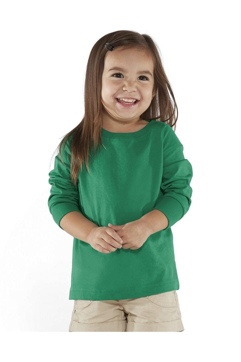 Rabbit Skins Infant/Toddler 2T / Kelly Rabbit Skins RS3302: Toddler Long-Sleeve Fine Jersey T-Shirt
