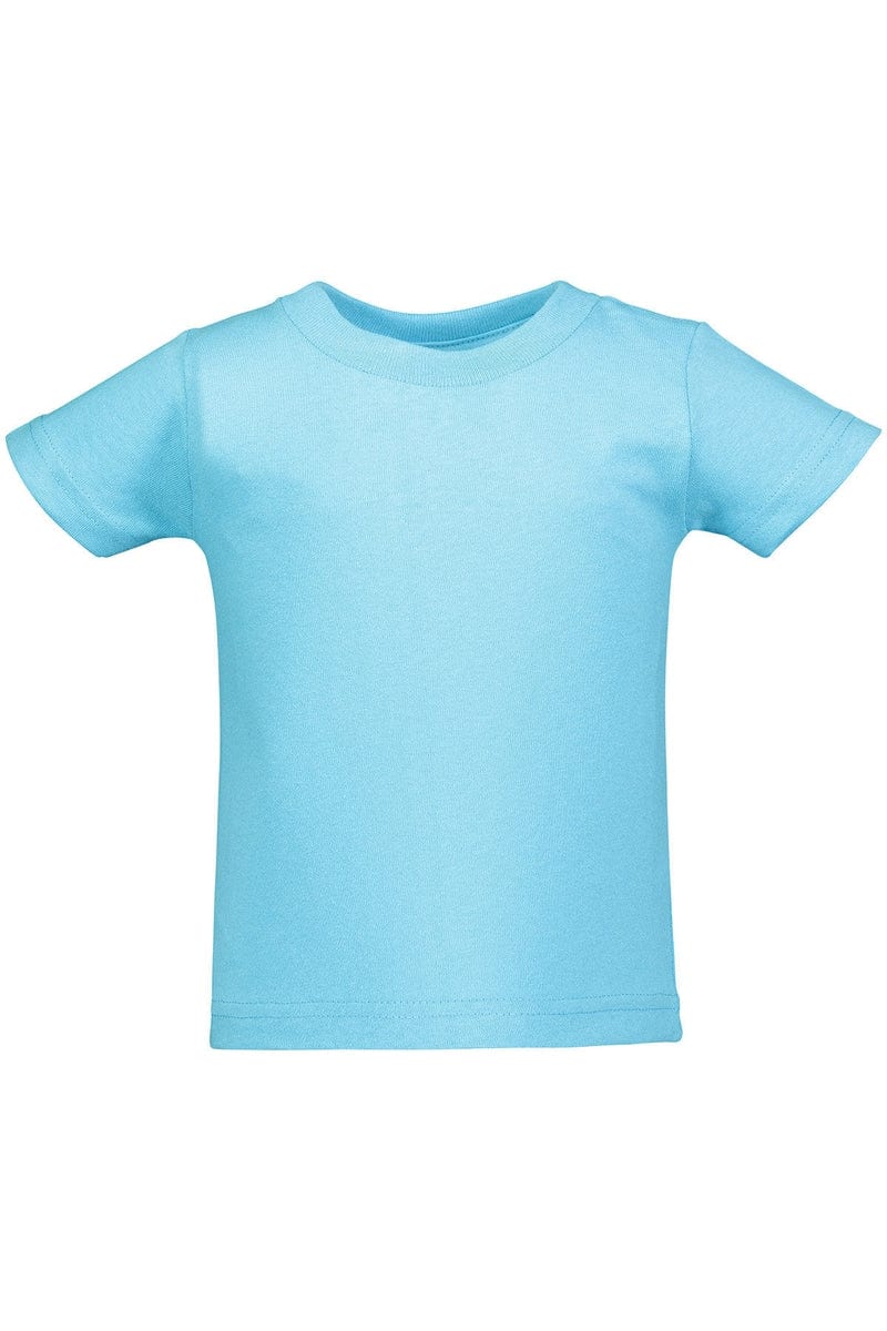 Rabbit Skins Infant/Toddler 6MOS / Aqua Rabbit Skins 3401: Infant Cotton Jersey T-Shirt, Basic Colors
