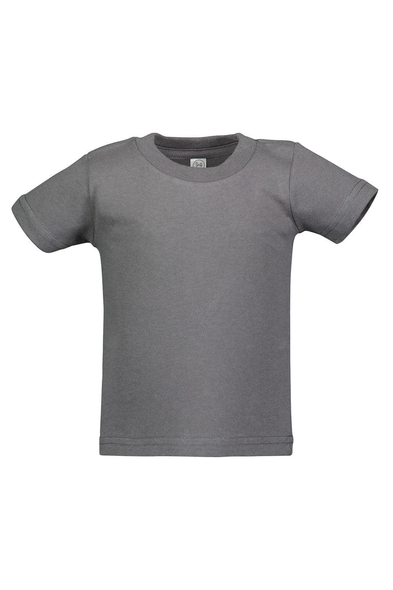 Rabbit Skins Infant/Toddler 6MOS / Charcoal Rabbit Skins 3401: Infant Cotton Jersey T-Shirt, Basic Colors