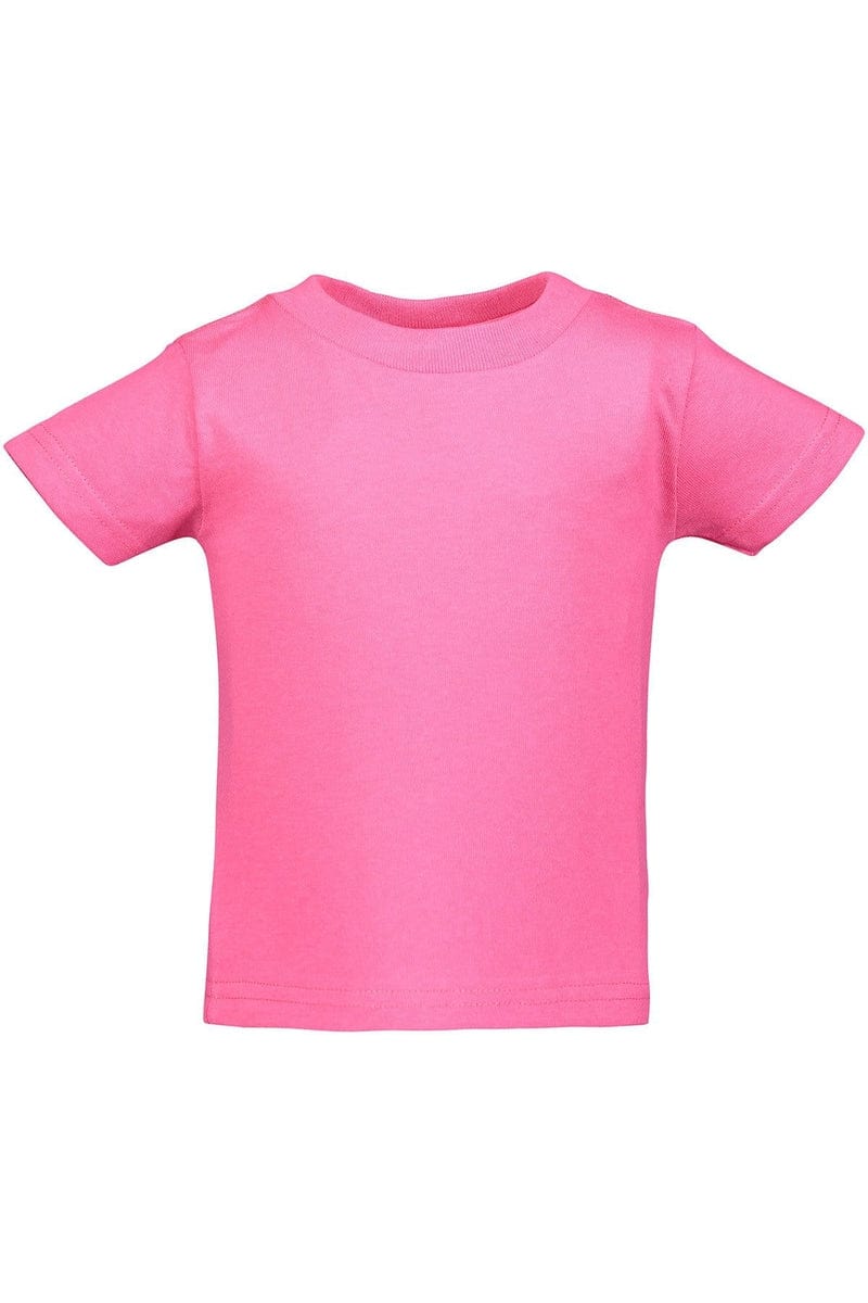 Rabbit Skins Infant/Toddler 6MOS / Hot Pink Rabbit Skins 3401: Infant Cotton Jersey T-Shirt