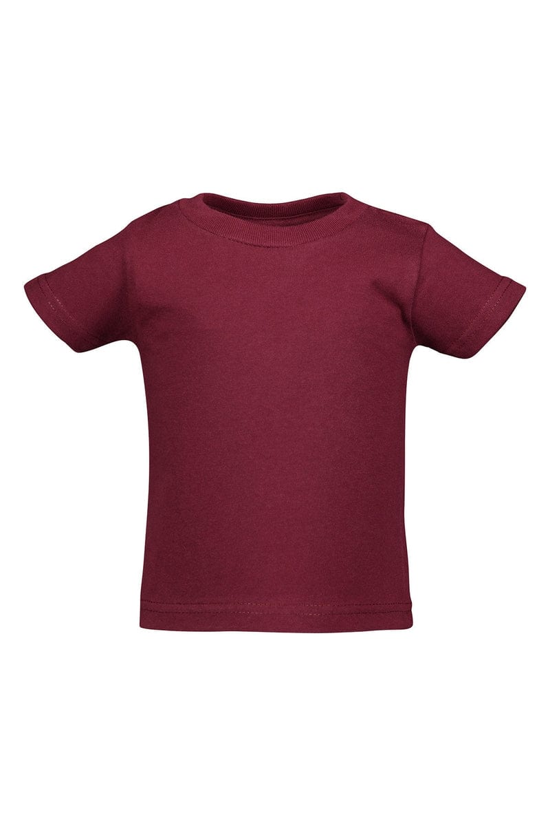 Rabbit Skins Infant/Toddler 6MOS / Maroon Rabbit Skins 3401: Infant Cotton Jersey T-Shirt, Basic Colors