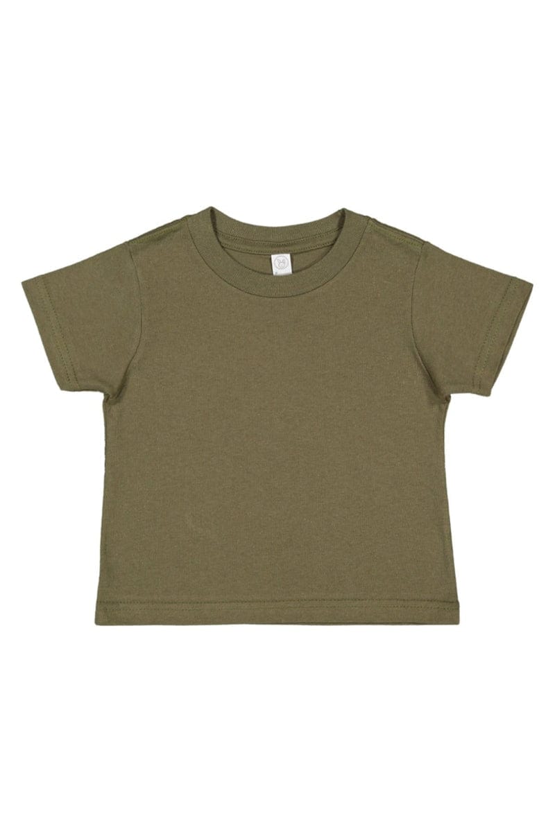 Rabbit Skins Infant/Toddler 6MOS / Military Green Rabbit Skins 3322: Infant Fine Jersey T-Shirt, Basic Colors