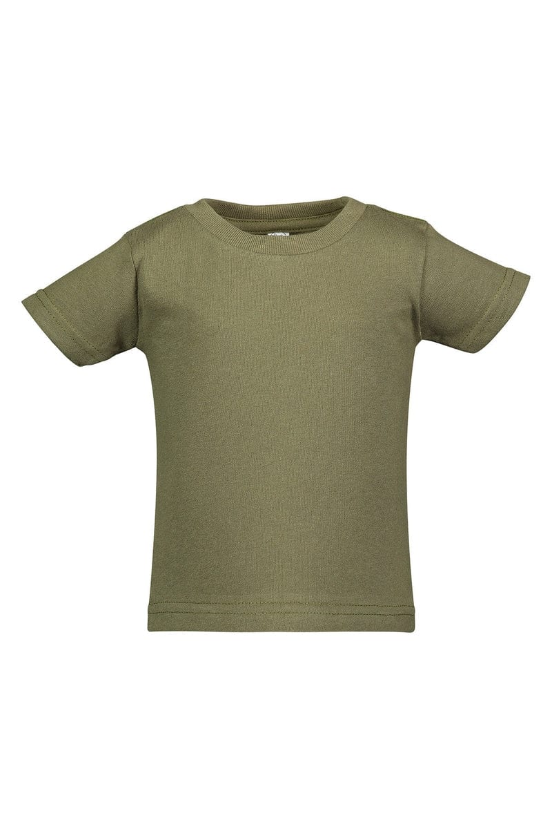 Rabbit Skins Infant/Toddler 6MOS / Military Green Rabbit Skins 3401: Infant Cotton Jersey T-Shirt, Basic Colors