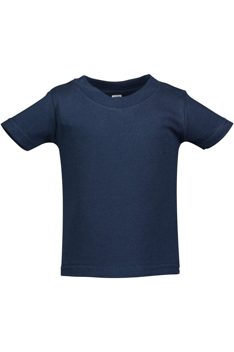 Rabbit Skins Infant/Toddler 6MOS / Navy Rabbit Skins 3401: Infant Cotton Jersey T-Shirt