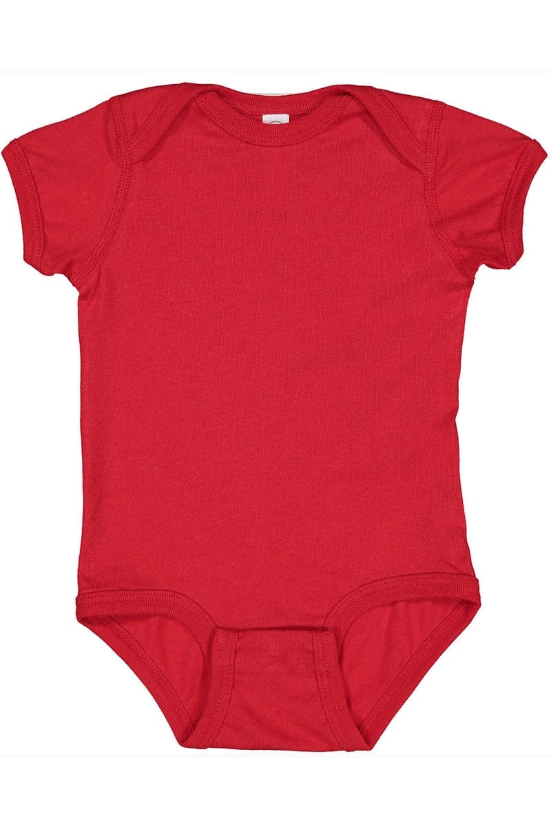 Rabbit Skins Infant/Toddler 6MOS / Red Rabbit Skins 4424: Infant Fine Jersey Bodysuit