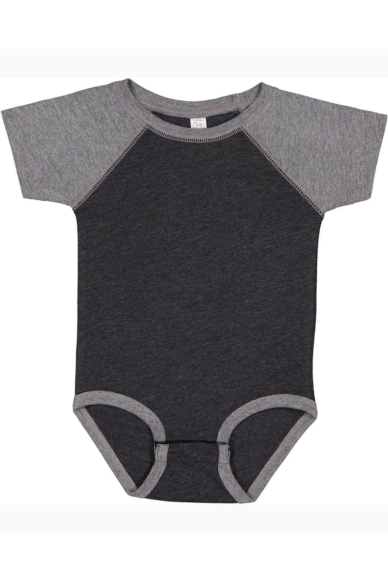 Rabbit Skins Infant/Toddler 6MOS / Vn Smk/ Gran Hth Rabbit Skins RS4430: Infant Baseball Fine Jersey Bodysuit