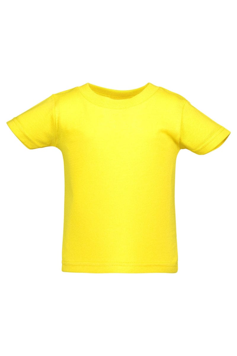 Rabbit Skins Infant/Toddler 6MOS / Yellow Rabbit Skins 3401: Infant Cotton Jersey T-Shirt