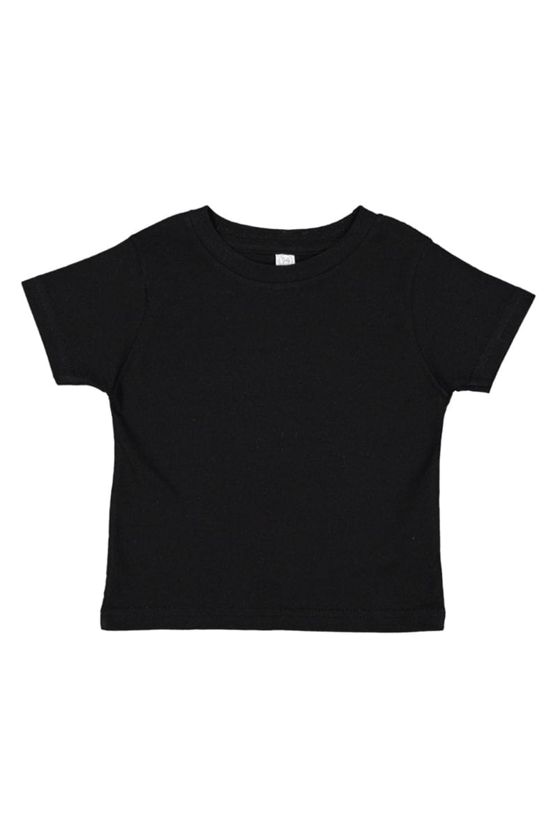 Rabbit Skins Infant/Toddler 7 / Black Rabbit Skins 3321: Toddler Fine Jersey T-Shirt, Basic Colors